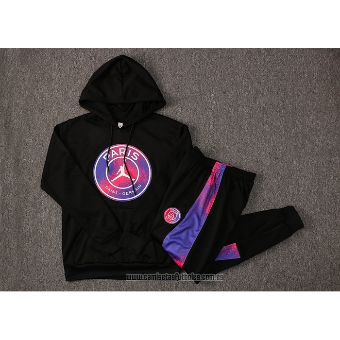 Chandal con Capucha del Paris Saint-Germain Jordan Nino 2021-2022 Negro